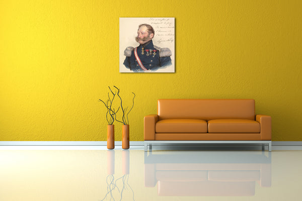 Leinwandbild Josef Kriehuber - Prinz Friedrich von Schwarzenberg