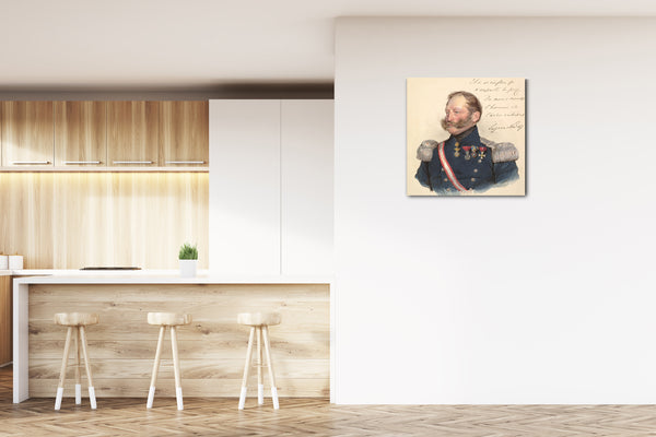 Leinwandbild Josef Kriehuber - Prinz Friedrich von Schwarzenberg