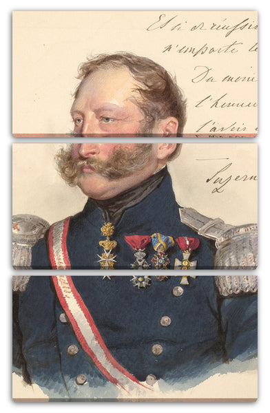 Leinwandbild Josef Kriehuber - Prinz Friedrich von Schwarzenberg