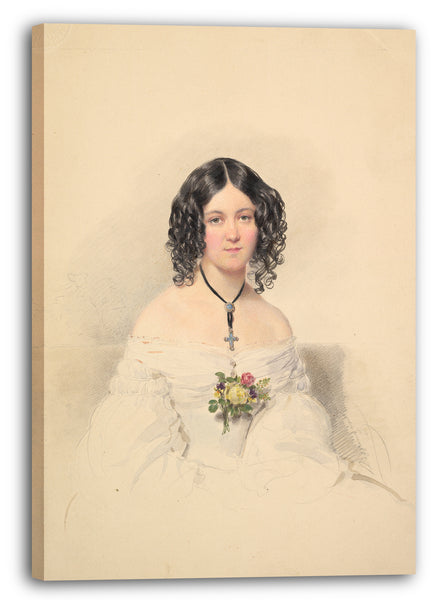 Leinwandbild Moritz Michael Daffinger - Gräfin Hélène Esterházy, geb. Gräfin Bezobrazov