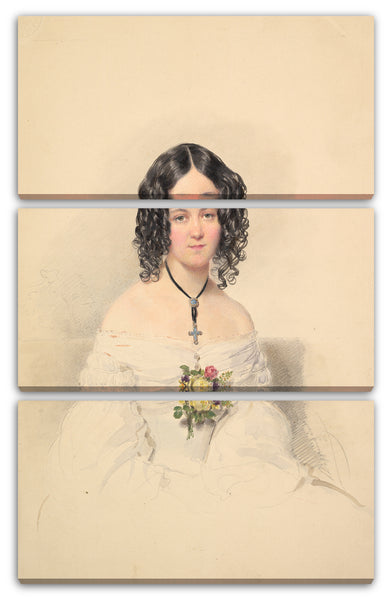 Leinwandbild Moritz Michael Daffinger - Gräfin Hélène Esterházy, geb. Gräfin Bezobrazov