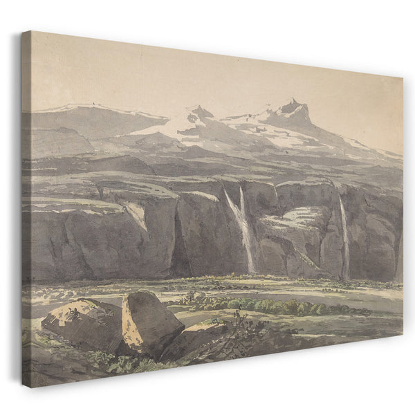 Leinwandbild Carl Wagner - Nebel-Landschaft im Apennin; Verso: Skizze der Landschaft