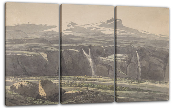 Leinwandbild Carl Wagner - Nebel-Landschaft im Apennin; Verso: Skizze der Landschaft