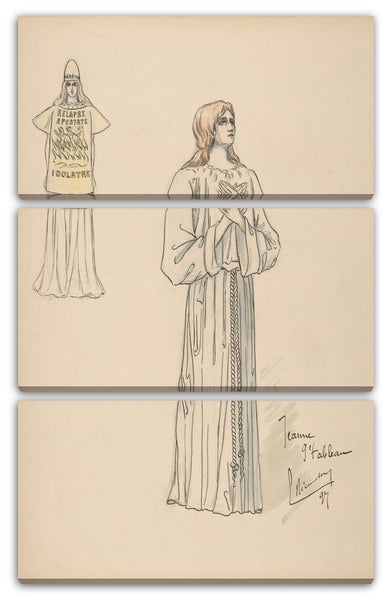 Leinwandbild Charles Bianchini - Jeanne d'Arc; Kostümbild für Jeanne d'Arc von der Pariser Oper, 1897