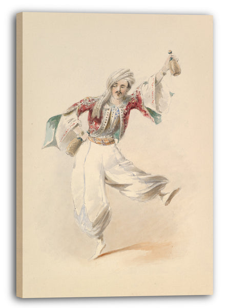 Leinwandbild Johann Georg Christoph Fries - Kostümstudie für Pedrillo in der "Entführung aus dem Serail" von W.A. Mozart