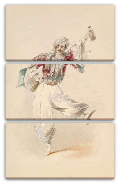 Leinwandbild Johann Georg Christoph Fries - Kostümstudie für Pedrillo in der "Entführung aus dem Serail" von W.A. Mozart