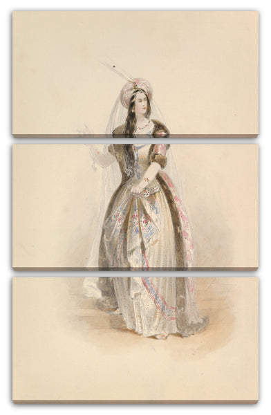Leinwandbild Johann Georg Christoph Fries - Kostümstudie für Konstanze in der "Entführung aus dem Serail" von W.A. Mozart