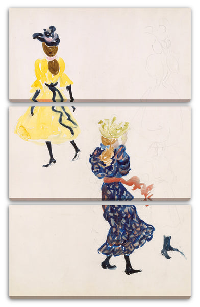 Leinwandbild Maurice Brazil Prendergast - Großes Boston Public Garden Skizzenbuch: Junge Mädchen in Hüten und schiefen Kleidern