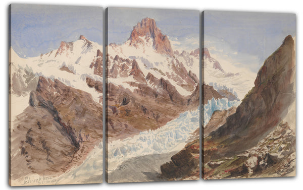 Leinwandbild John Singer Sargent - Schreckhorn, Eismeer (aus dem Skizzenbuch "Splendid Mountain Watercolors")