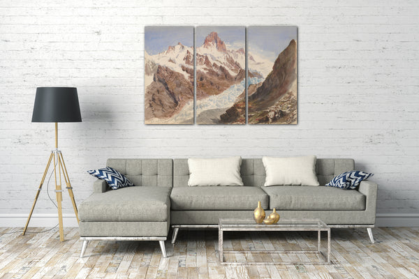 Leinwandbild John Singer Sargent - Schreckhorn, Eismeer (aus dem Skizzenbuch "Splendid Mountain Watercolors")