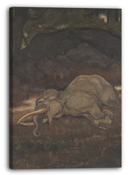 Leinwandbild Antoine-Louis Barye - Schlafender Elefant