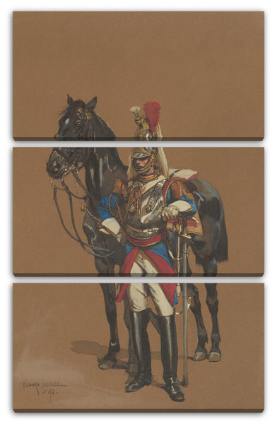 Leinwandbild Édouard Detaille - Kürassier