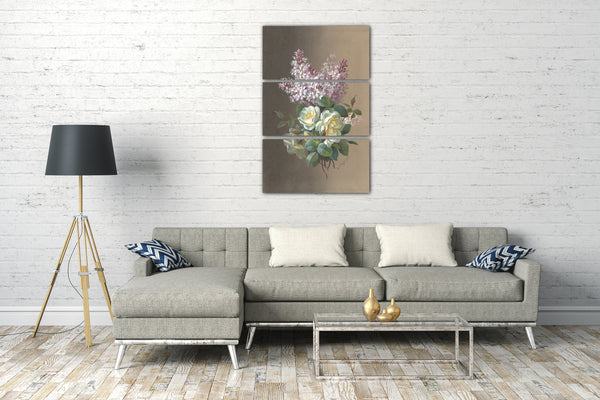 Leinwandbild Paul de Longpré - Blumen: Rosen und Flieder