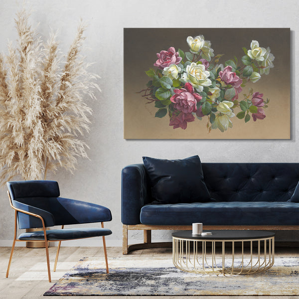 Leinwandbild Paul de Longpré - Blumen: Rosen