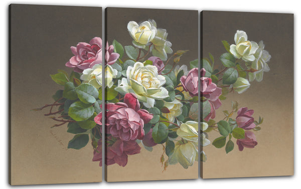 Leinwandbild Paul de Longpré - Blumen: Rosen