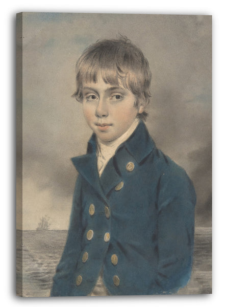 Leinwandbild John Downman - Memento Portrait eines jungen Midship-Man