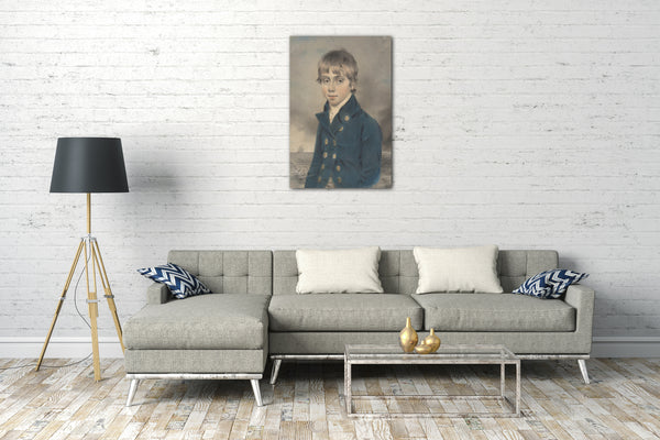 Leinwandbild John Downman - Memento Portrait eines jungen Midship-Man