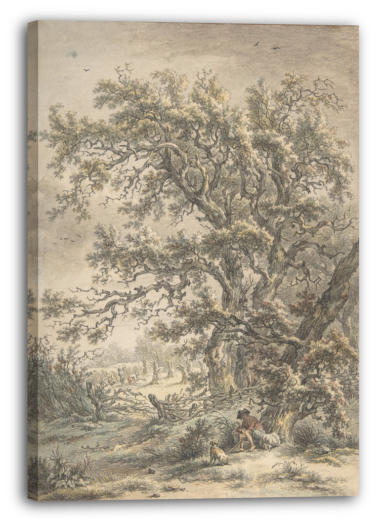 Leinwandbild Egbert van Drielst - Ein Mann, der unter einem Baum rastet