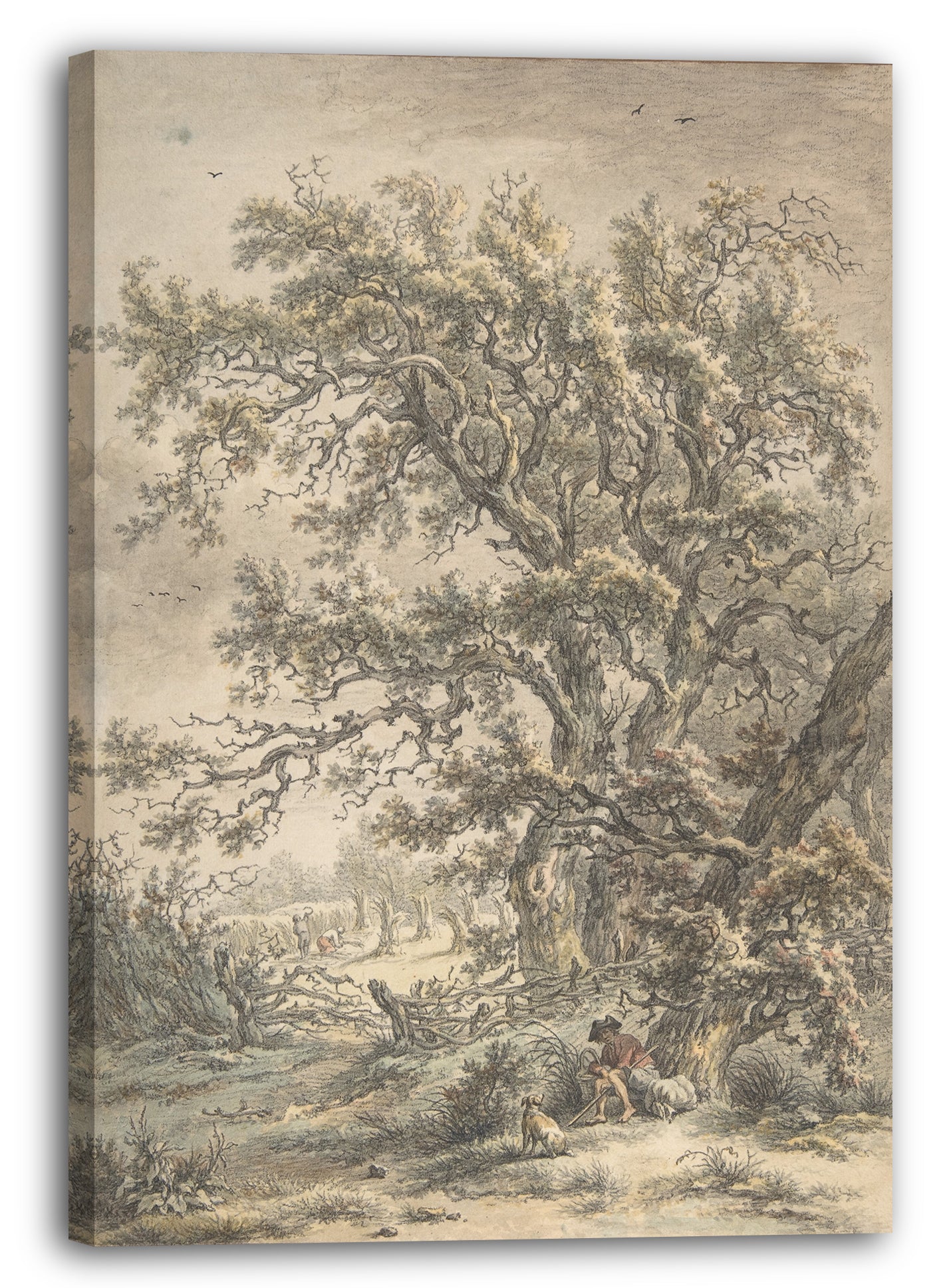 Leinwandbild Egbert van Drielst - Ein Mann, der unter einem Baum rastet