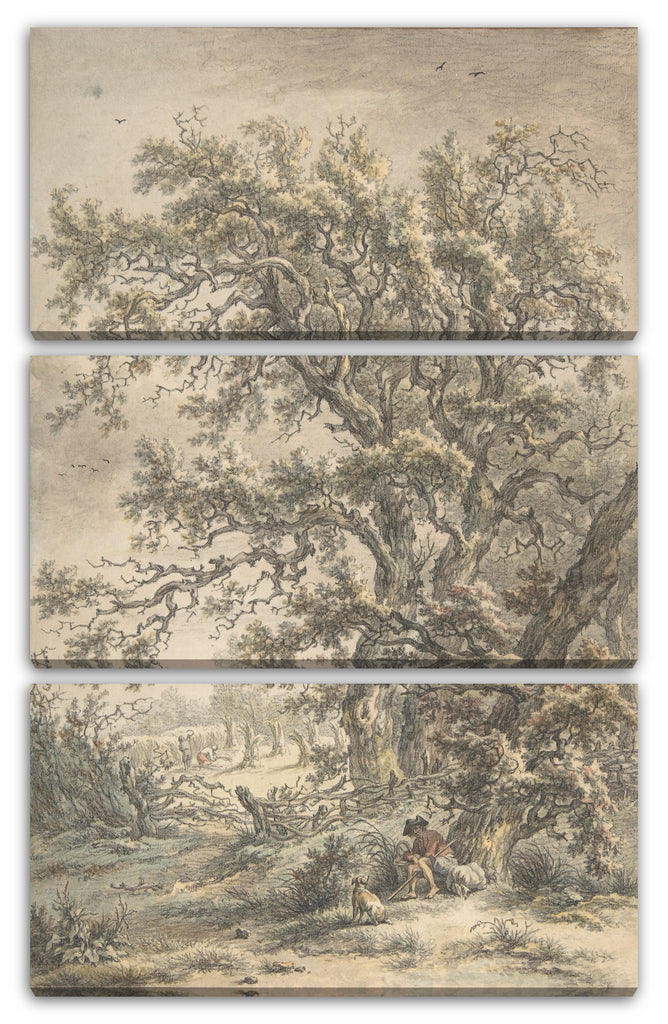 Leinwandbild Egbert van Drielst - Ein Mann, der unter einem Baum rastet