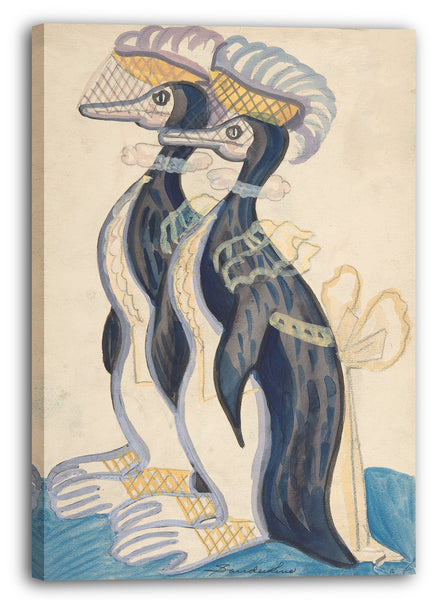 Leinwandbild Sergey Sudeikin - Zwei weibliche Pinguine