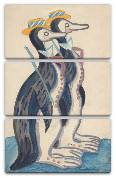Leinwandbild Sergey Sudeikin - Zwei Pinguine