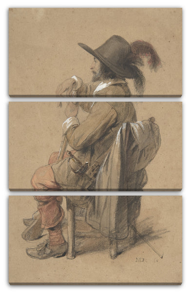 Leinwandbild Jean-Baptiste Madou - Sitzender Kavalier
