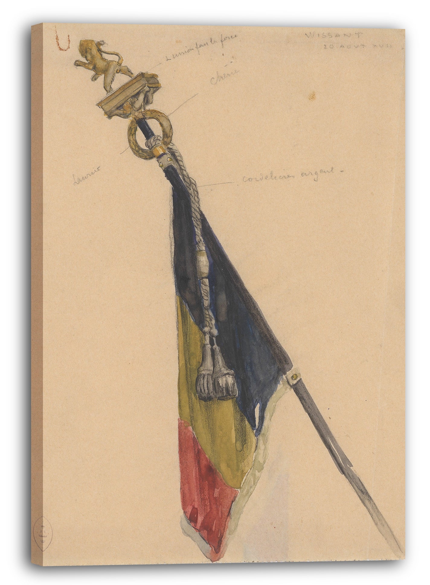 Leinwandbild Auguste-François-Marie Gorguet - Belgische Flagge
