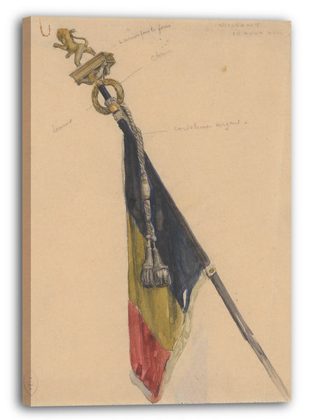 Leinwandbild Auguste-François-Marie Gorguet - Belgische Flagge