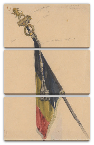 Leinwandbild Auguste-François-Marie Gorguet - Belgische Flagge