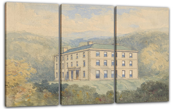 Leinwandbild Anonym, Britisch, 19. Jahrhundert - Landhaus