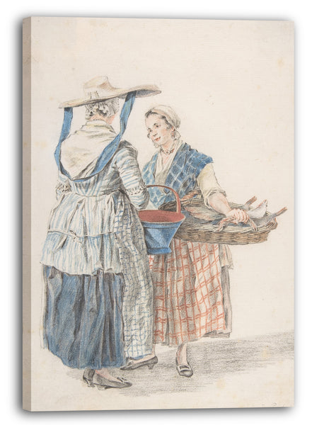 Leinwandbild Jacobus Perkois - Zwei Marktfrauen
