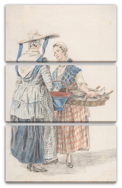 Leinwandbild Jacobus Perkois - Zwei Marktfrauen