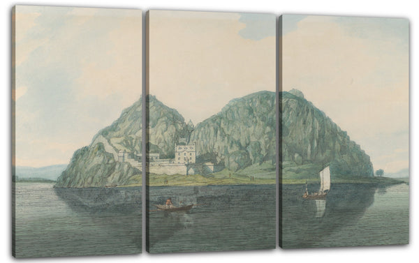 Leinwandbild Joseph Farington - Dumbarton Rock aus dem Süden
