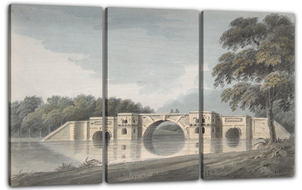 Leinwandbild Hubert Cornwall - Brücke im Blenheim Palace (recto); York Cathedral (Rückseite)