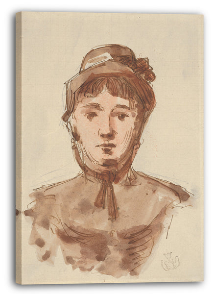 Leinwandbild Emile Schuffenecker - Porträt einer Frau (Frau Cornu, die Tante des Künstlers)