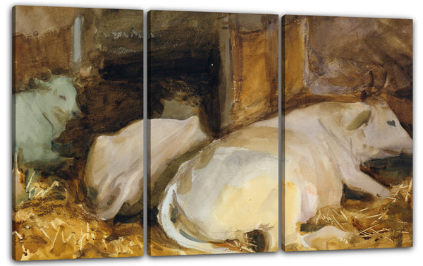 Leinwandbild John Singer Sargent - Drei Ochsen