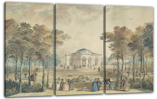 Leinwandbild Jean Démoshène Dugourc - Die Gartenfassade von Bagatelle