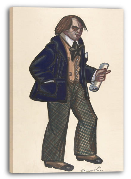 Leinwandbild Sergey Sudeikin - Ein Dichter in einem blauen Blazer