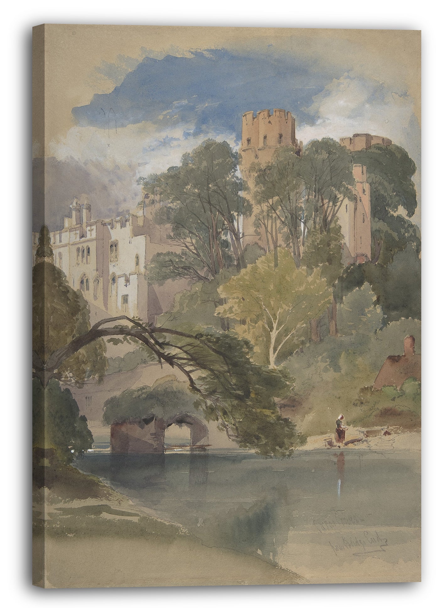 Leinwandbild William Callow - Caesars Turm, Warwick Castle