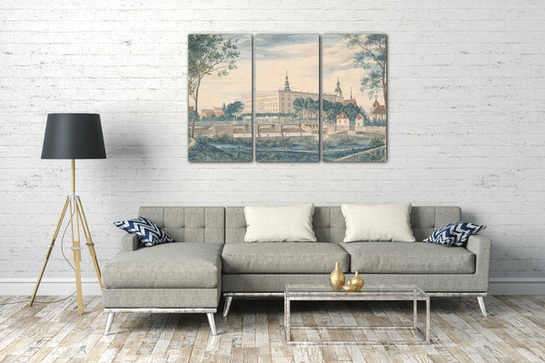 Leinwandbild Heinrich Olivier - Blick auf das Schloss Dessau aus dem Osten