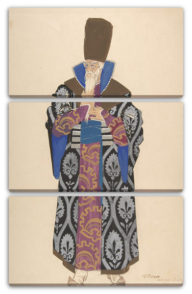 Leinwandbild Pavel Petrovic Froman - Kostümstudie für Robed Boyar mit weißem Bart