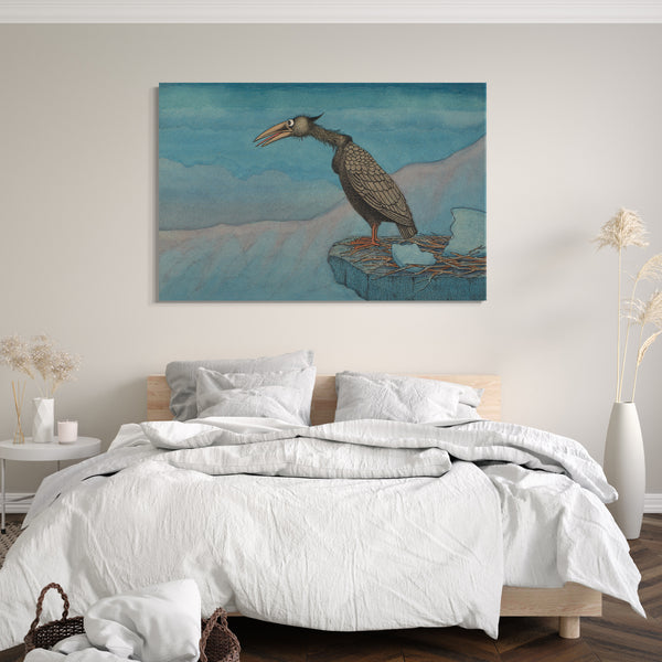 Leinwandbild Herbert E. Crowley - Eben ausgebrüteter Raubvogel, möglicherweise ein "Wiggle viel" Entwurf
