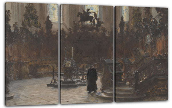 Leinwandbild Adolph Menzel - Die Chorställe im Mainzer Dom