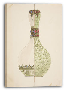 Leinwandbild Anonym, Französisch, 19. Jahrhundert - Zwei Entwürfe für eine Vase