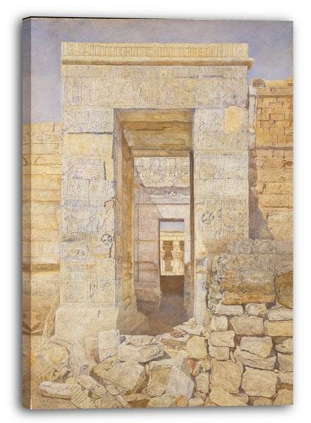 Leinwandbild Henry Roderick Newman - Osteingang, Zimmer des Tiberius, Tempel der Isis, Philae