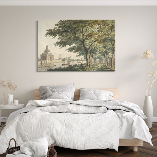 Leinwandbild Hendrick Keun - Der Muiderpoort, Amsterdam, Blick von der Plantage