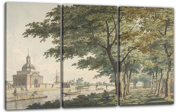 Leinwandbild Hendrick Keun - Der Muiderpoort, Amsterdam, Blick von der Plantage