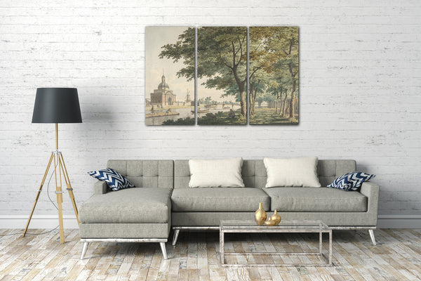 Leinwandbild Hendrick Keun - Der Muiderpoort, Amsterdam, Blick von der Plantage
