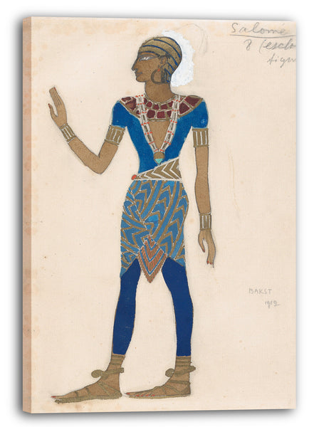 Leinwandbild Léon Bakst - Entwurf für das Kostüm eines Sklaven, für das Ballett "La Tragédie de Salomé"